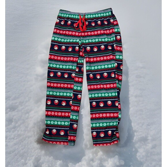 Cuddl Duds Fleece Pajama Pant Jammies for Your Families Christmas Snowman Medium - Picture 1 of 3